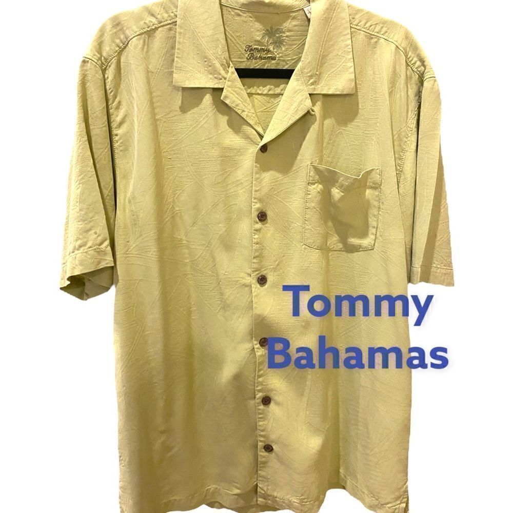Tommy Bahamas light green button down